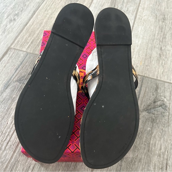 🐆🖤Authentic Tory Burch Miller Sandals & Box Sz10 Patent Leopard 🖤😍 - Picture 6 of 6
